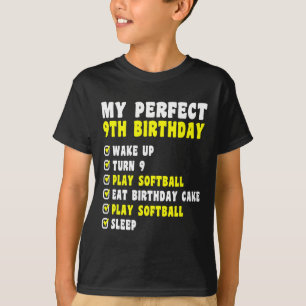 9 Years Old My Perfect 9th Birthday Softll 9th Bir T-Shirt