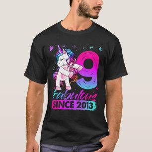 9 Years Old Unicorn Flossing 9Th Birthday Girl Uni T-Shirt
