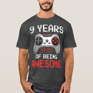 9 Years Old Video Game 9th Birthday For Boys Kids  T-Shirt