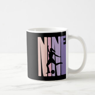 9 Years Soccer Girls Gift 9th Birthday Footll Play Coffee Mug