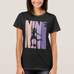 9 Years Soccer Girls Gift 9th Birthday Footll Play T-Shirt