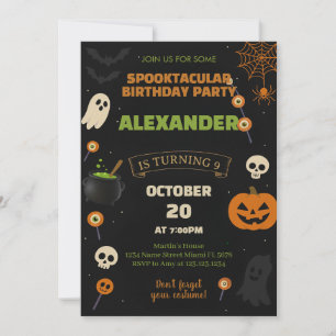 9e anniversaire Halloween Invitation   Boo-Day éff