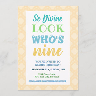 9e anniversaire Invitation