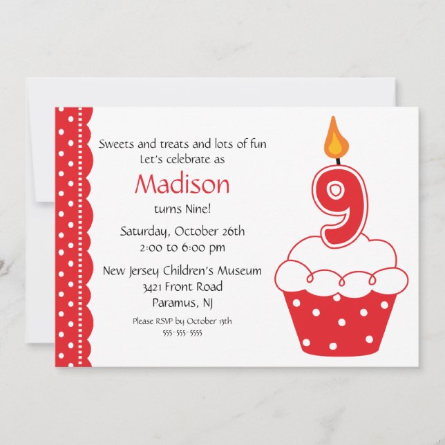 9e Invitation à Cupcake (Devant)