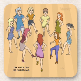 9ème Jour des dessous de verre de Noël (9 dames