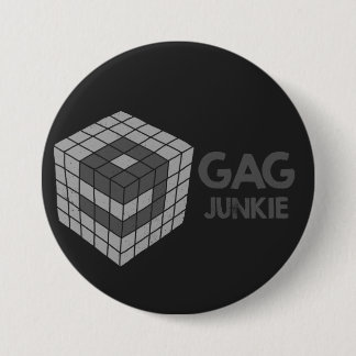 9gag junkie logo in cube 3 inch round button
