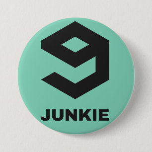 9gag junkie! When 9000 posts are not enough.. 3 Inch Round Button