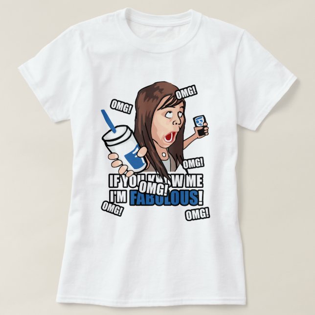 9GAG T-Shirt - ANNOYING FACEBOOK GIRL MEME (Design Front)