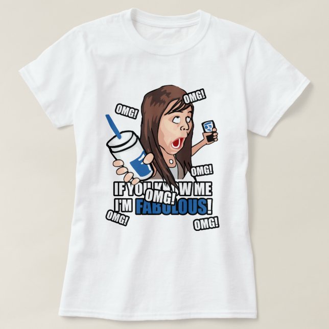 9GAG T-shirt - FILLE ENNUYEUX MEME de FACEBOOK (Design devant)