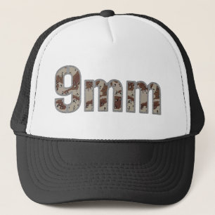 9mm ammo ammunition desert camo trucker hat