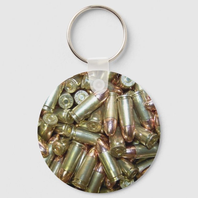 9mm ammo Ammunition Keychain (Front)