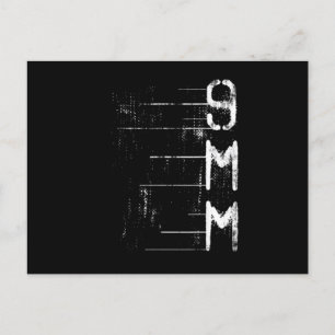 9MM Gun Ammo Firing Range Target Practice Hunting Announcement Postcard