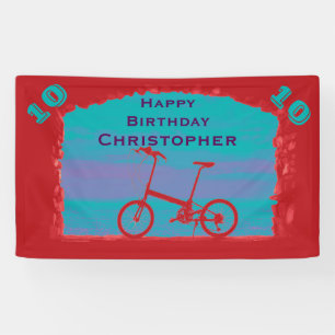 9th, 10th, 11th Birthday Party Bicycle Banner