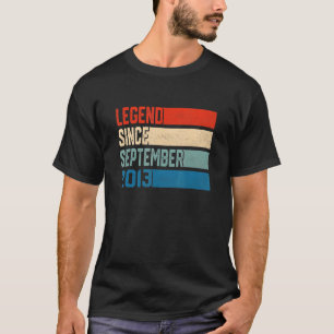 9th Birthday 9 Years Legend Since September 2013 T-Shirt