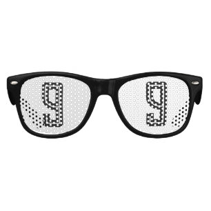 9TH BIRTHDAY AGE 9 RETRO PARTY SUNGLASSES