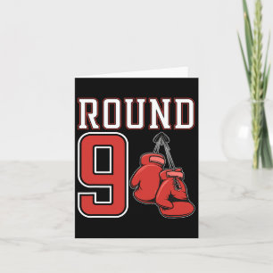 9th Birthday Boxing Boy 9 Year Old Boxer Bday Part Card