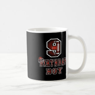 9th Birthday Boy 9 Years Old Footbyll Lover Theme  Coffee Mug