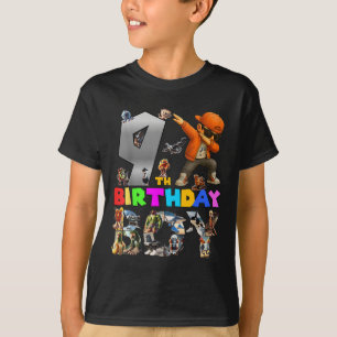 9th Birthday Boy Italian Brainrot For Kids Birthda T-Shirt