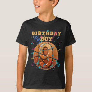 9th Birthday Boy Nine 9 Years Old Sketll Players T T-Shirt