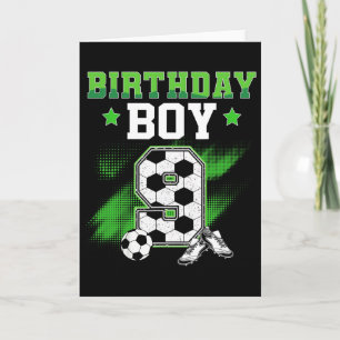 9th Birthday Boy Soccer 9 Year Old Sport 9yr Boys Card