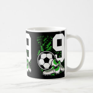 9th Birthday Boys 9 Years Soccer Football Player B Coffee Mug