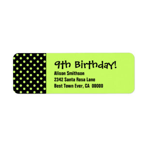 9th Birthday Cute Polka Dot Pattern