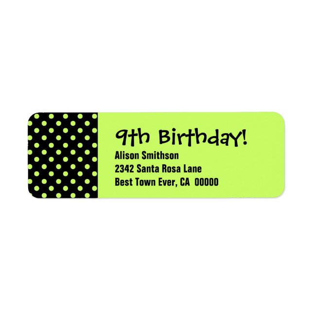 9th Birthday Cute Polka Dot Pattern (Front)