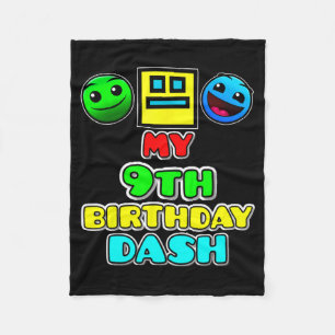 9th birthday dash video game theme kids party fleece blanket