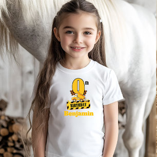 9th Birthday Dump Druck construction theme Party T-Shirt