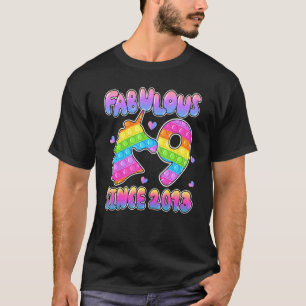 9th Birthday Fidget Toy Pop It Birthday Girl 9 Yea T-Shirt