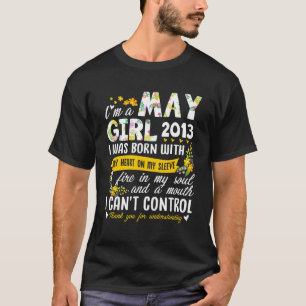 9th Birthday Floral Girl May 2013 T-Shirt