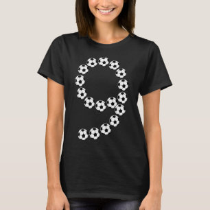 9th Birthday Footll Soccer Boys Kids 9 Nine Years T-Shirt