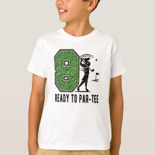 9th Birthday Gift Golf Player 9 Year Old Boy T-Shirt