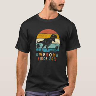 9th Birthday Gifts Dinosaur 9 Year Old Awesome Sin T-Shirt