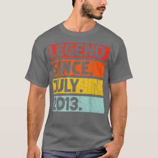 9th Birthday Gifts Legend Since July 2013 9 Years T-Shirt