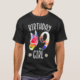 9th Birthday Girl Butterflies 9 Years Old Girls Bu T-Shirt