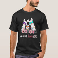 9th Birthday Girl Llama Awesome Since 2014 9 Year 