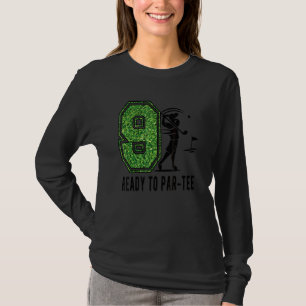 9th Birthday Golfer Boy Nine Year Old Golf Player T-Shirt