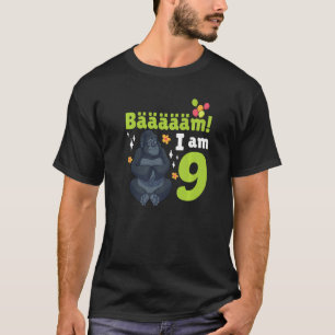 9th Birthday Gorilla Themed Birthday Party 9 Years T-Shirt