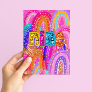 9th Birthday Happy Birthday Girls Card