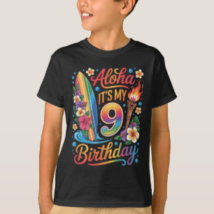 9th Birthday Hawaii Aloha Tropical Vacation Cruise T-Shirt