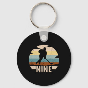 9th Birthday Ice Hockey 9 Year Birthday Boys Ice H Keychain