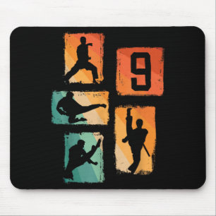9th Birthday Karate Taekwondo 9 Years Old Boy Mouse Pad