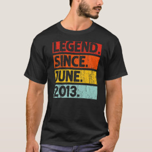9th Birthday Legend Since June 2013 9 Years Old T-Shirt