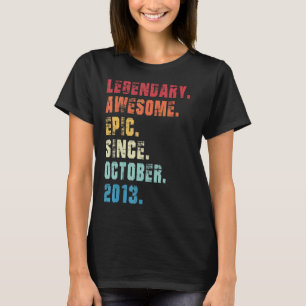 9th Birthday Legendary Epic Awesome Since October T-Shirt