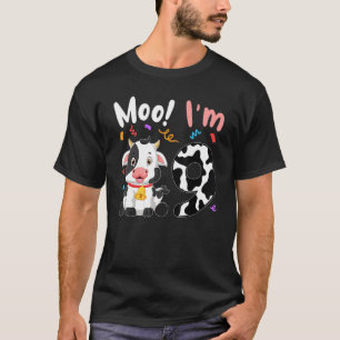 9th Birthday Moo I'm 9 Cow Farm Animal Barnyard Pa T-Shirt