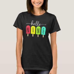 9th Birthday Outfit Boy Summer Ice Cream Born 201 T-Shirt