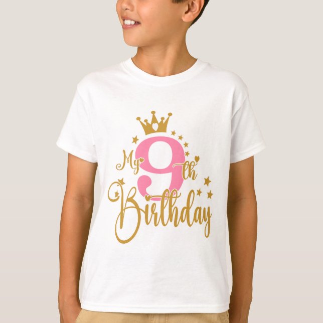 9th Birthday Princess 9th Birthday t-shirt (Front)