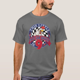 9Th Birthday Race Car This Little Race Car Driver T-Shirt