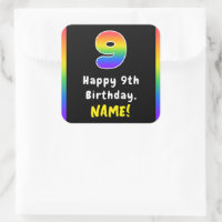 9th Birthday: Rainbow Spectrum # 9, Custom Name